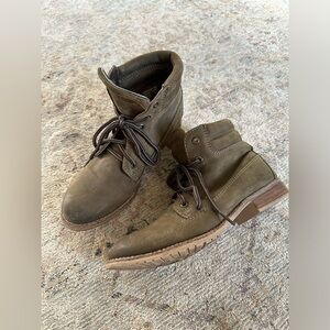 Steve Madden Mantraa Ankle Boots Army Green women’s US size 7.5